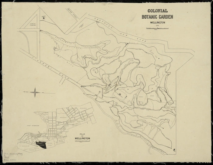 Wellington Botanic Garden Map Colonial Botanic Garden, Wellington [... | Items | National Library Of New  Zealand | National Library Of New Zealand