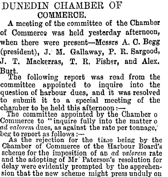 DUNEDIN CHAMBER OF COMMERCE. (Otago D... Items National Library of