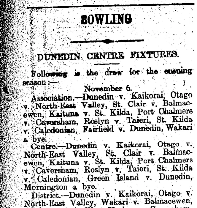 Bowling Otago Daily Times 30 10 1915 Items National Library Of New Zealand National 6534