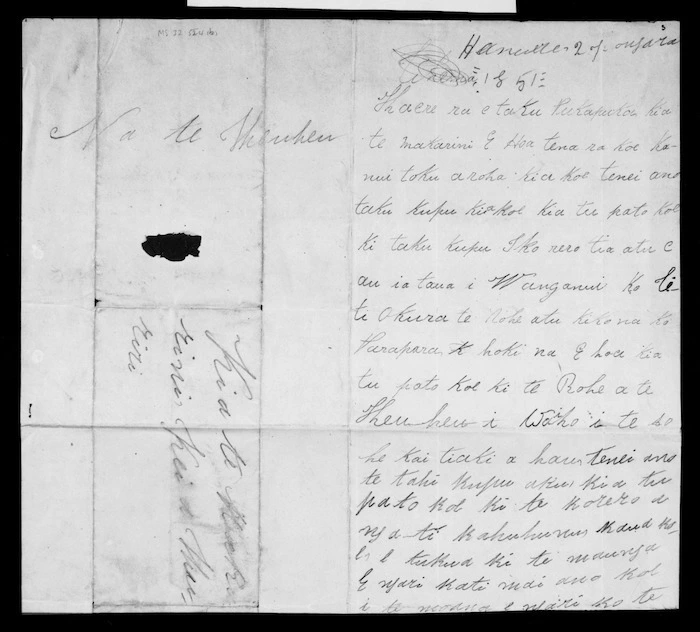 Letter from Te Heuheu Iwikau to McLean | Items | National Library of ...