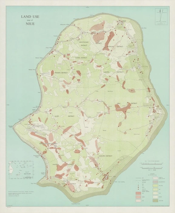 Land Use Map Of Niue Produced By T Items National Library Of New Zealand National Library Of New Zealand