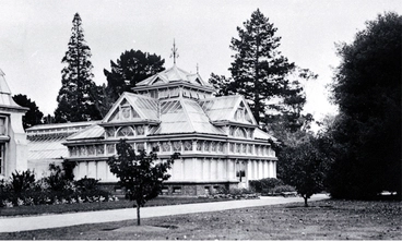 Image: The first Townend begonia house in the Christchurch Botanic Gardens