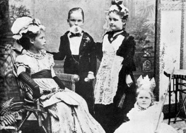 Image: Four of the Beauchamp family children dressed up for their performance in a concert