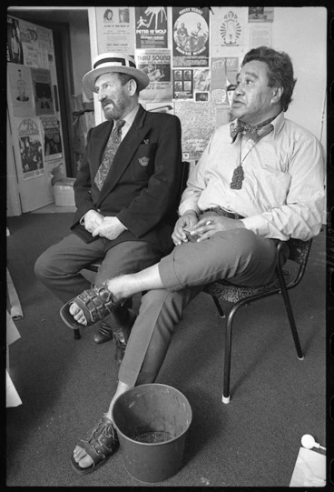 Image: Poets Denis Glover and Hone Tuwhare