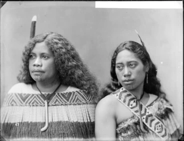 Image: Mutu Brandon and Miriama Te Rangirunga - Photograph taken by William Henry Thomas Partington
