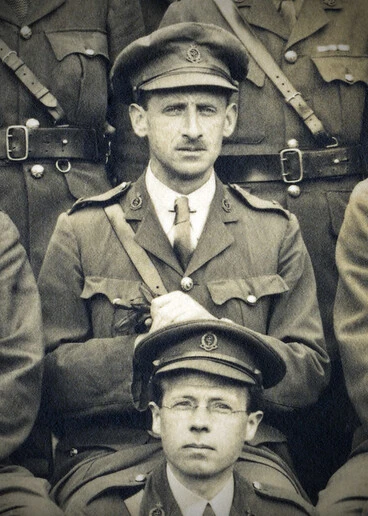 Image: Close up of Henry Pickerill photo staff, Queen's Hospital, Sidcup 4 June 1918