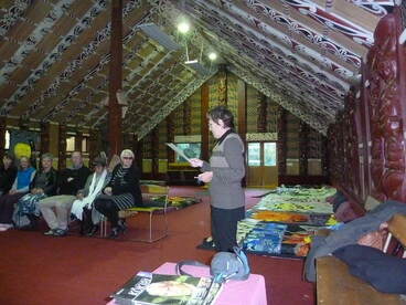Image: Story blanket display at Rehua
