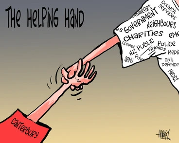 Image: THE HELPING HAND. [Canterbury earthquake]. 9 September 2010