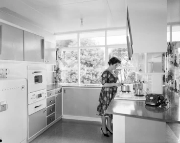 Image: Kitchen interior, Shuker house, Titahi Bay, Porirua