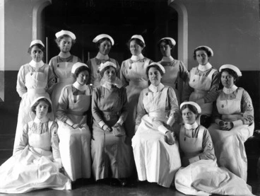 Image: Group portrait of nurses from Christchurch hospital
