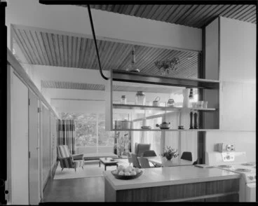 Image: Kitchen and dining room interiors, Winkler house, Wellington