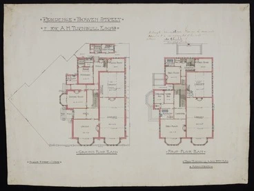 Image: Thomas Turnbull & Son :Residence Bowen Street for A H Turnbull Esq[uir]e. February 8th 1916