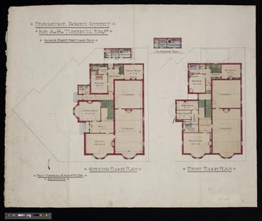 Image: Thomas Turnbull & Son :Residence Bowen Street for A H Turnbull Esq[uir]e. [Not as built, 1915?]