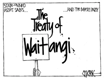 Image: Winter, Mark 1958- :The Treaty of Waitangi... 1 February 2012