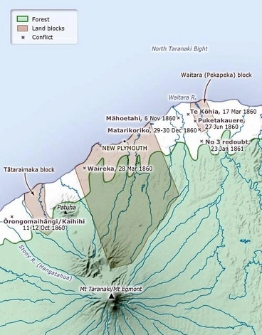Image: Taranaki War map 1860-61