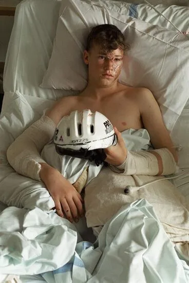 Image: Saved by a helmet