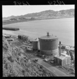 New storage silo for hot bitumen at Miramar wharf, Wellington