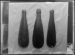 George Ebbett Collection, three Maori Greenstone Pounamu Mere, Hawke's Bay District