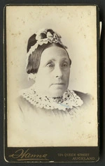 Hanna, John Robert (Auckland) fl 1883-1892 :Portrait of Mrs I J Burgess (wife of Issac James Burgess)