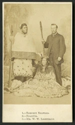 Heath, Vernon (England) fl 1819-1895 :Portrait of Takerei Ngawaka, Ngahuia and Mr W W Lightband