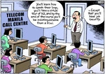 Telecom Manila Call Centre. "You'll learn how to speak their lingo, you'll take a virtual tour of NZ, and by the end of the course you'll be indistinguishable from a Kiwi. ...Except that you'll have job security." 10 February 2009.