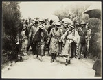 The Prince of Wales, with Maori guides, Whakarewarewa, Rotorua