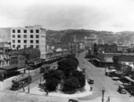 Looking north west along Courtenay Place in Wellington