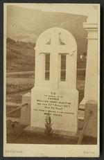 McGregor, John (Dunedin) fl 1863-1884 :Photograph of William Henry Clayton's Grave and headstone