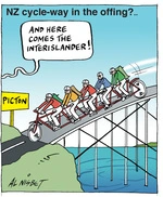 NZ cycle-way in the offing?.. "And here comes the Interislander!" 28 February 2009