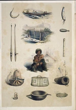 Angas, George French 1822-1886: Implements and domestic economy. / George French Angas delt & lith. Plate 55, 1847.