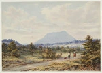 Barraud, Charles Decimus, 1822-1896 :Tawhera Mountain near Opepe, Taupo. 1878.