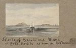 Pearse, John, 1808-1882 :[New Zealand coastal views, 1854 - 1856] Island of Kapiti and Mana in Cook Straits as seen in distance.