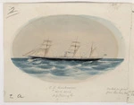 [Doubleday, William or John], fl 1880s :S.S. Kaikoura, 4750 tons, N.Z. Shipping Company. Sailed on first trip from London, Oct 25 [1884]. Nov. 1884