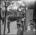 26 NZ Battalion marching past saluting base at Dier el Zor, Syria - Photograph taken by H Paton