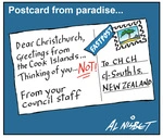 Nisbet, Alistair, 1958- :Postcard from paradise 16 February 2012