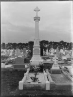 Grave of Albert Rowland Durrant, next to grave plot of William George Harris, unidentified graves beyond, Linwood Cemetery, Christchurch