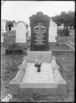 Gravesite and headstone of Peter and Ellen Burney, Linwood Cemetery, Christchurch