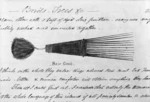 Drawing of a hair comb