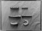 George Ebbett Collection, Maori nose flutes and hooks, Hawke's Bay District
