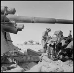 German 88 mm guns knocked out by NZ batteries, Egypt - Photograph taken by H Paton