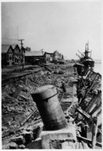 Napier wharf railway line after the earthquake