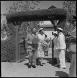 Brigadier Kenneth MacCormick and Mrs MacCormick leaving the church after the marriage ceremony, Egypt