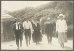 Photograph of tourists at Whakarewarewa, Rotorua