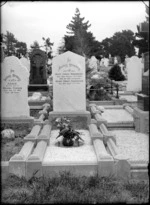 Memorial stone on the grave of Mary Irene and Henry Grant Hornibrook, Linwood Cemetery, Christchurch