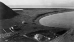 Kapiti Island, showing the site of Jillet's whaling station and Webber's house