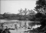 Scene at Kerikeri with Kemp House and the Stone Store