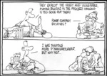 "They exploit the needy and vulnerable, making billions in the process! Hanging is too good for them!" "Power company executives?" "I was thinking more 'P' manufacturers, but why not?" 27 May 2009