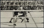 Boxing match between Tommy Donovan and Pete Sarron, New Plymouth - Photograph taken by E T Robson