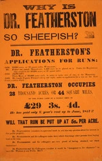 Why is Dr Featherston so sheepish? [1857]