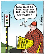 "Dunno about the first! We've had red lights here for years!" [[8]June 2009]